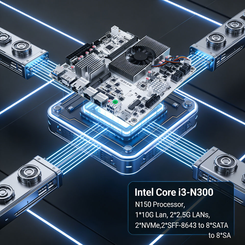 Nas Motherboard 8 Sata Mini Itx - Placa Base Mini ITX NAS de
