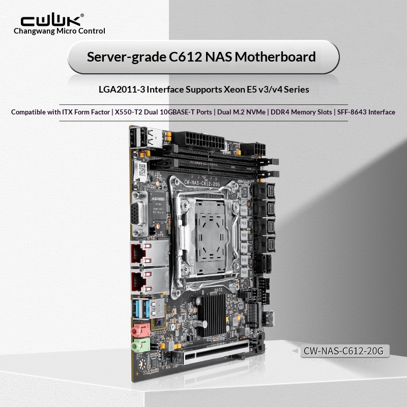 Placa base C612 LGA 2011-3 Xeo - Nas Motherboard 8 Sata Mini Itx reseña y precio