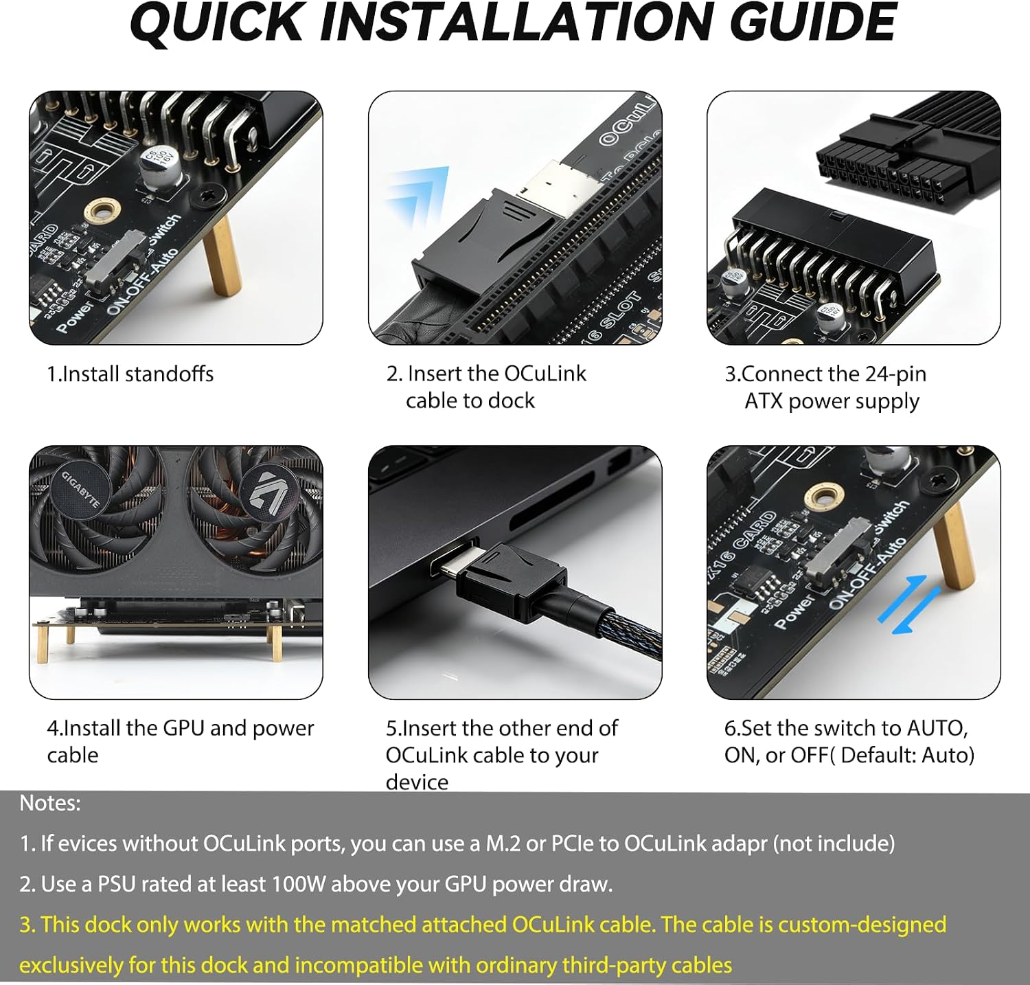 Adaptador OCuLink PCIe 4.0 X4  - Oculink Egpu Mini Pc reseña y precio